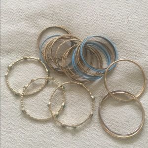 Bunch of bangles bracelets